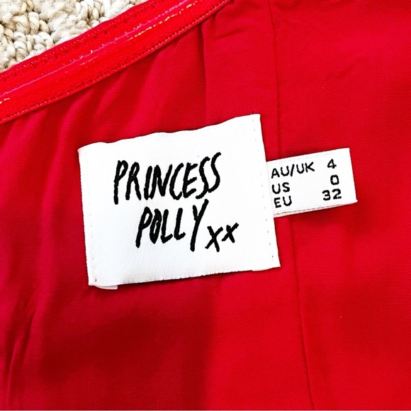 Princess Polly Bad Gal Bustier Red Sz 0 Boning Corset Crop Top Slim Fit READ - Picture 8 of 9